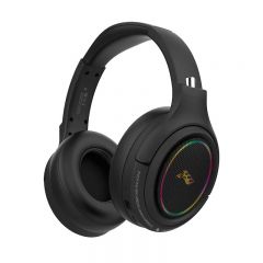 声籁 GK9 蓝牙耳机头戴式耳麦 RGB动态灯光 金属黑