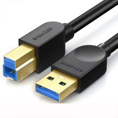 山泽 SDY-02C 高速USB3.0打印机数据线 黑色 1米