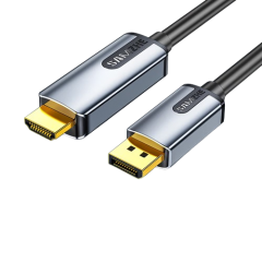 山泽 LDH10 DP转HDMI 4K铝合金款转换线 1米