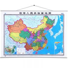 中国地图挂图 1.5米*1.1米 带横杆