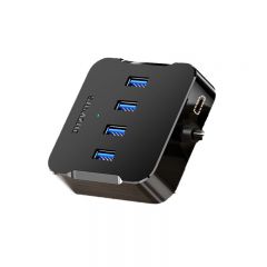 山泽 HUB02 4口USB3.0分线器 黑色 1.5米