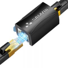 山泽 101BK RJ45网线连接器对接头 黑色