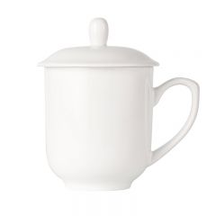 宜宜 005 陶瓷经典会务杯 带盖马克杯 400ml