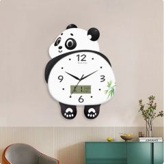 熊猫创意挂钟 中号30*30cm 脚可摇摆