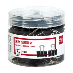 得力 8565 长尾夹 40只/筒 1筒