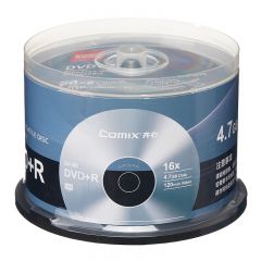 齐心 空白刻录光盘 DVD+R刻录碟片 1-16X 4.7GB 50片/桶