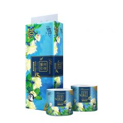 清风 B20AGHC 花萃臻品卫生纸 200克（4层）/卷 10卷/提 6提/箱