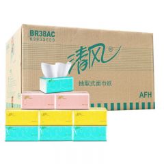 清风 BR38AC1 抽取式面巾纸 200抽（2层）/包 3包/提 16提/箱