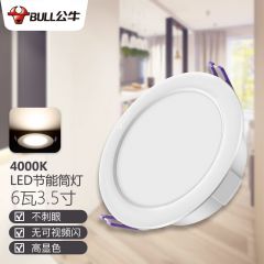 公牛 6W直筒灯 大口白光 5个/组