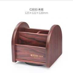金隆兴 c2033 木质笔筒 多功能创意桌面分类收纳盒
