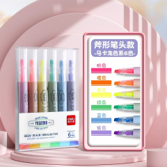 得力 S624 荧光笔（混色） 6色/盒