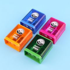 宝克 SH1701 多用型双孔卷笔刀 双孔翻盖 8mm 颜色随机