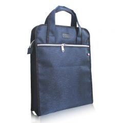 斯莫尔 SL-523 牛津布竖式双层手提袋 公文包 B4 树皮纹 蓝色