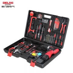 德力西 122件锂电钻工具套装 电工木工专用维修多功能工具箱